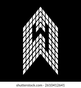 No Four racing style. The number is formed by a square arrangement. Perfect for t-shirts, sports cars, motor sports, property, architecture, construction and buildings.