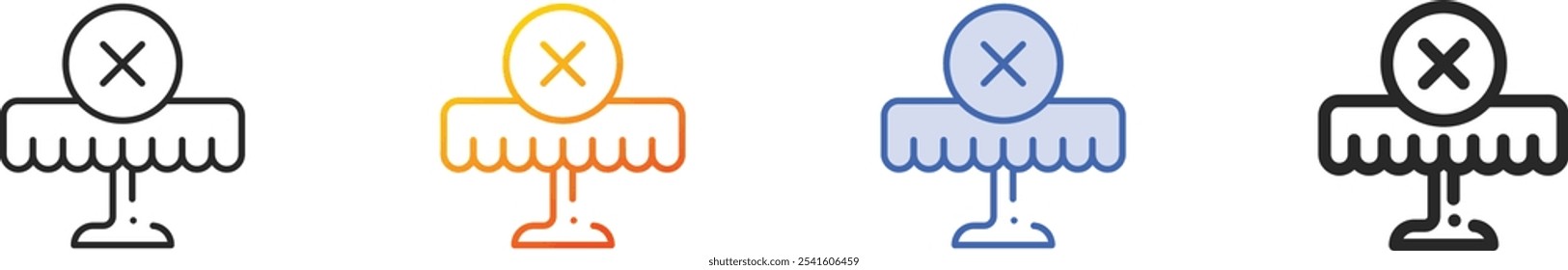 no free tables icon.Thin Linear, Gradient, Blue Stroke and bold Style Design Isolated On White Background