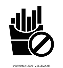 No French Fries Vector Glyph Icon For Personal And Commercial Use.
