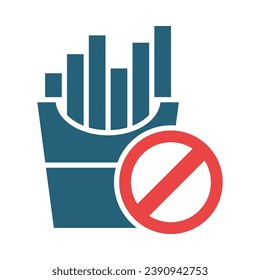 No French Fries Vector Glyph Two Color Icon For Personal And Commercial Use.
