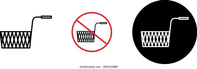 no fried food icon, vector illustration