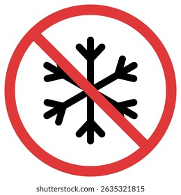 No Frozen Food Sign Icon