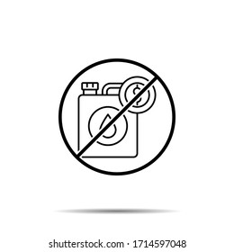 No Fuel, dollar icon. Simple thin line, outline vector of saving money ban, prohibition, embargo, interdict, forbiddance icons for ui and ux, website or mobile application