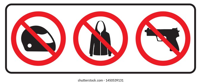 No full face sign,No Jacket icon and No weapon,No gun Symbol