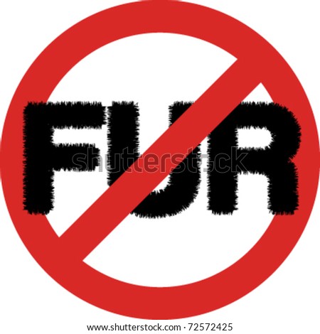 no fur sign vector