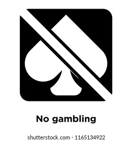 No gambling icon vector isolated on white background, No gambling transparent sign