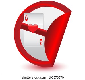 No gambling sticker.Vector