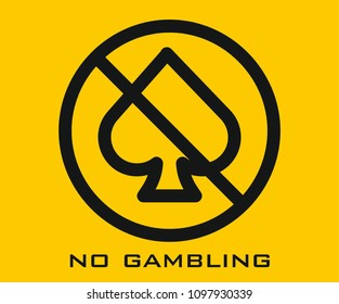 No Gambling vector icon