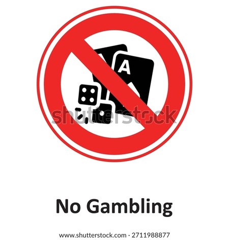No Gambling Vector icon which can easily modify or edit

