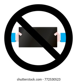 No game digital tablet. Not mobile accessory carry. Vector illustration