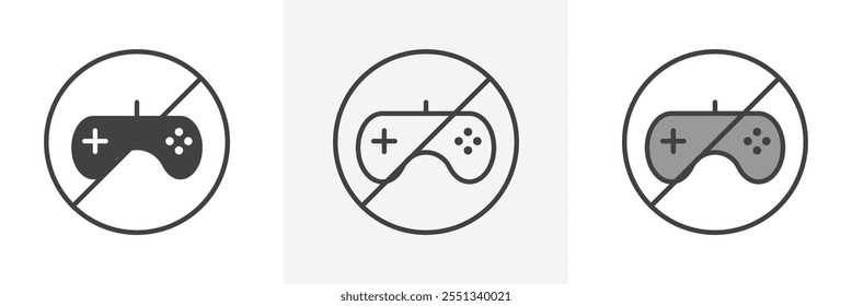 No hay paquete de iconos de juego. Ilustración vectorial. EPS10