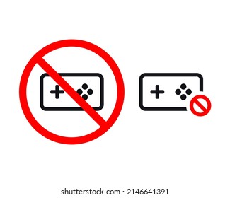 No game sign. Game is prohibited. Vector illustration