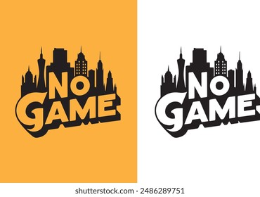 No Game vector art illustration 