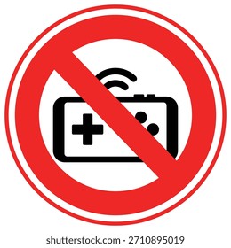 No Gaming Vector Icon which can easily modify or edit

