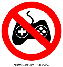 No gaming vector sign