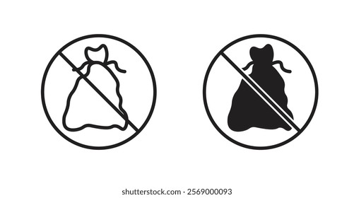 No garbage sign vector set vector graphics designs