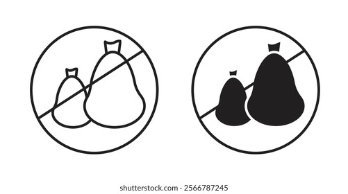 No garbage signs vector illustration pack