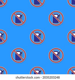 No Gas pump seamless pattern. Vector illustration.