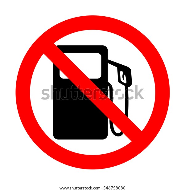 No Gas Pump Sign Stock Vector Royalty Free 546758080