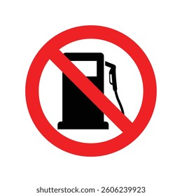 No Gas pump sign vector design  