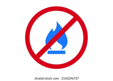 No Gas Sign On A White Background