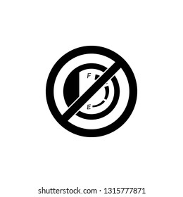 No gasoline sign icon. Simple glyph, flat vector element of ban, prohibition, forbid icons set for UI and UX, website or mobile application