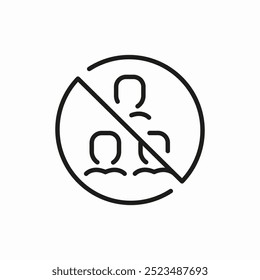 no gathering group people icon sign vector