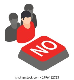 No gathering icon. Isometric illustration of no gathering vector icon for web