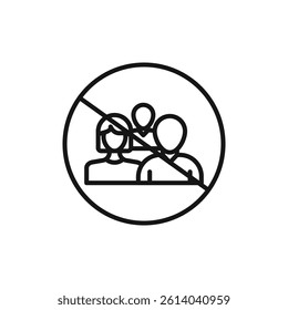 No gathering icon line art vector