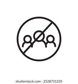 No hay icono de reunión Vector de esquema para la interfaz de usuario del Web