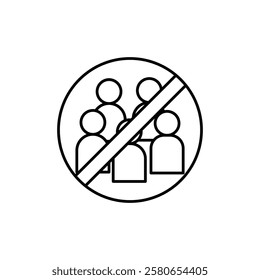 No gathering icon Vector logo set flat