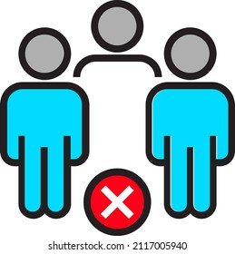 No Gathering Isolated Vector Illustration which can be easily Download