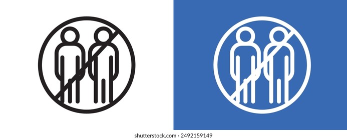 No hay logotipo de reunión conjunto de Vector esquema