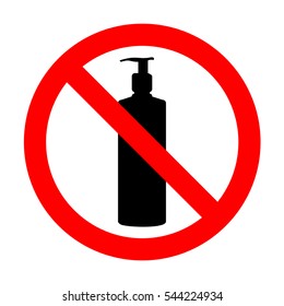 No Gel, Foam Or Liquid Soap. Dispenser Pump Plastic Bottle silhouette.No.