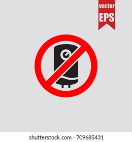 No geyser icon in trendy isolated on grey background.Vector illustration.