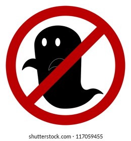 No ghost allowed sign, create by vector