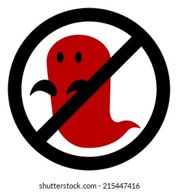 No ghost allowed sign, create by vector