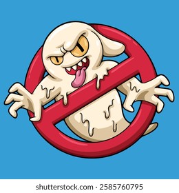 no ghost cartoon illustration style