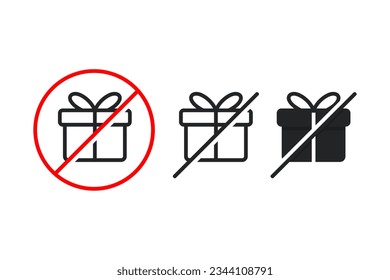 No gift box, pakcage icon. Illustration vector