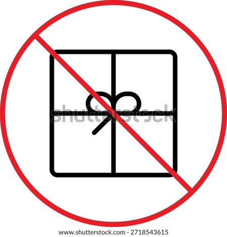 no gift card icon. Payment prohibition symbols. Gift voucher forbidden graphic. No card payment and restricted checkout signs
