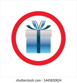 no gift icon no present symbol vector