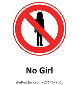 No Girl Vector icon which can easily modify or edit 

