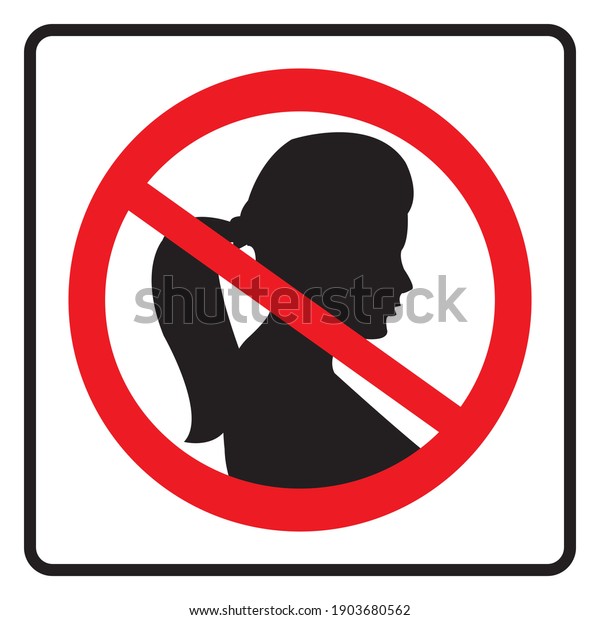 No Girls Sign Not Allowed Female Stock Vector Royalty Free 1903680562