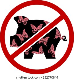 No glamour pigs. vector illustration
