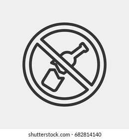 No glass or bottles allowed in this area icon illustration isolated vector sign symbol