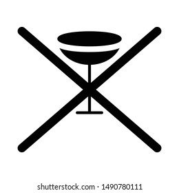 no glass icon is a simple icon, like bottle with simple black color, suitable for various needs of your company or business icon