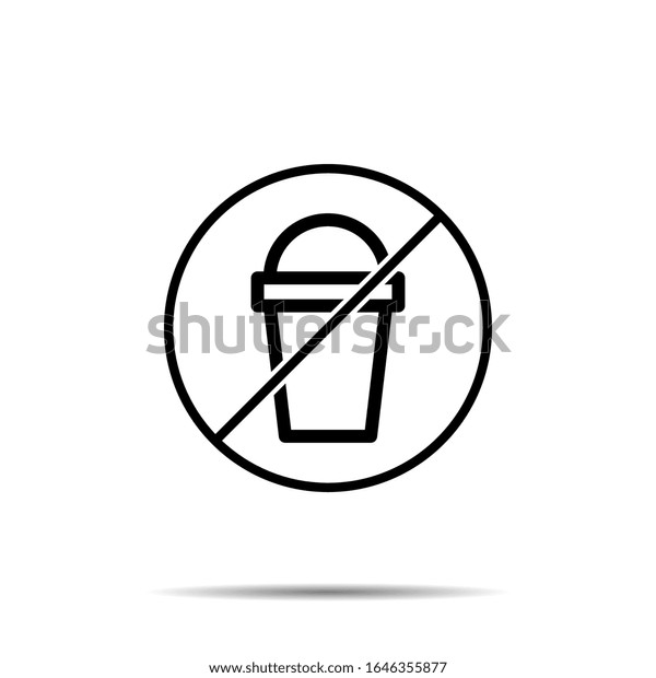 No Glass Icon Simple Thin Line Stock Vector Royalty Free 1646355877 Shutterstock