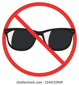 NO Glasses Sign Isolated Vector