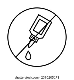 No Glue tube gluey icon