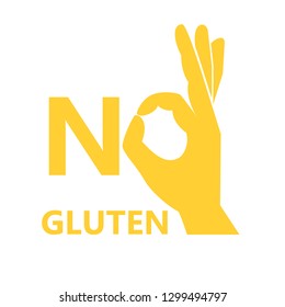 No gluten flat vector icon